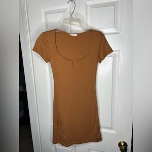 Short sleeve mini bodycon dress